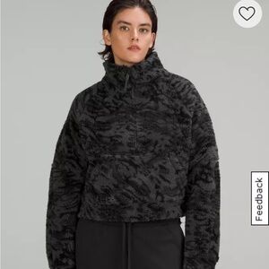 Lululemon Scuba Oversized Fleece Funnel Neck Jacquard